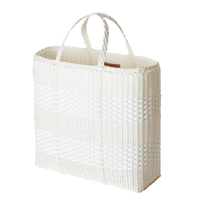 Lace Large Tote - Greyish-White