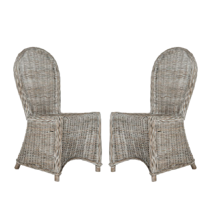 Laney Woven Rattan Chair - Set of Two