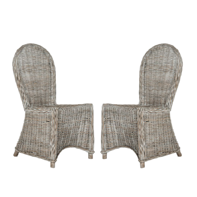 Laney Woven Rattan Chair - Set of Two