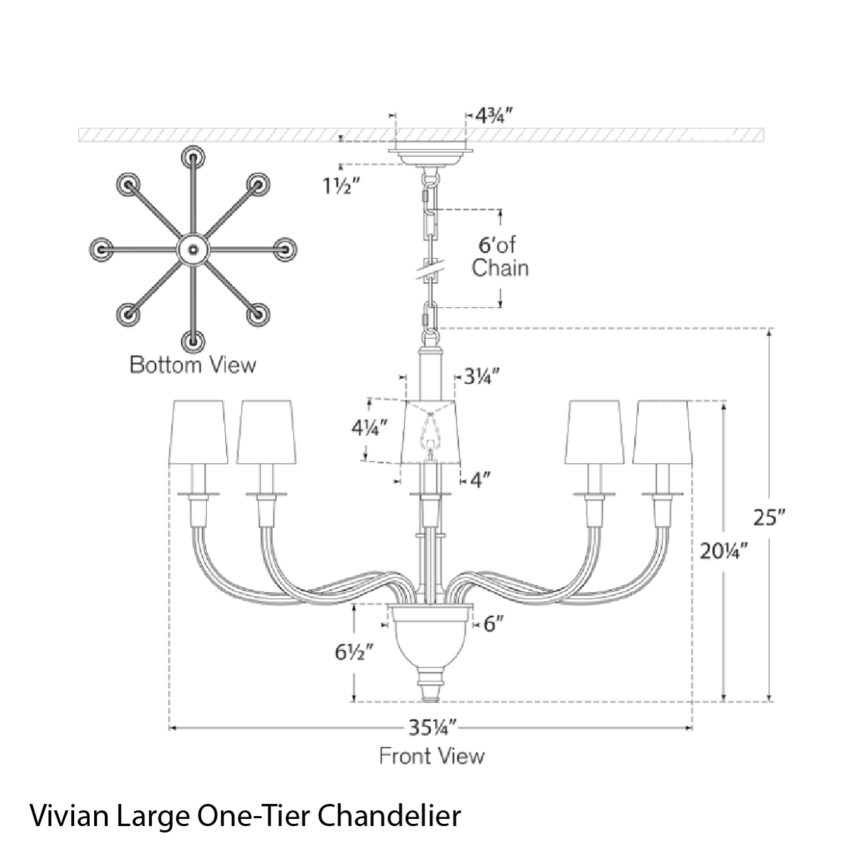 Vivian Large One-Tier Chandelier