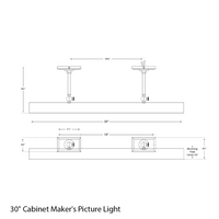 Cabinet Maker's Picture Light - 30"