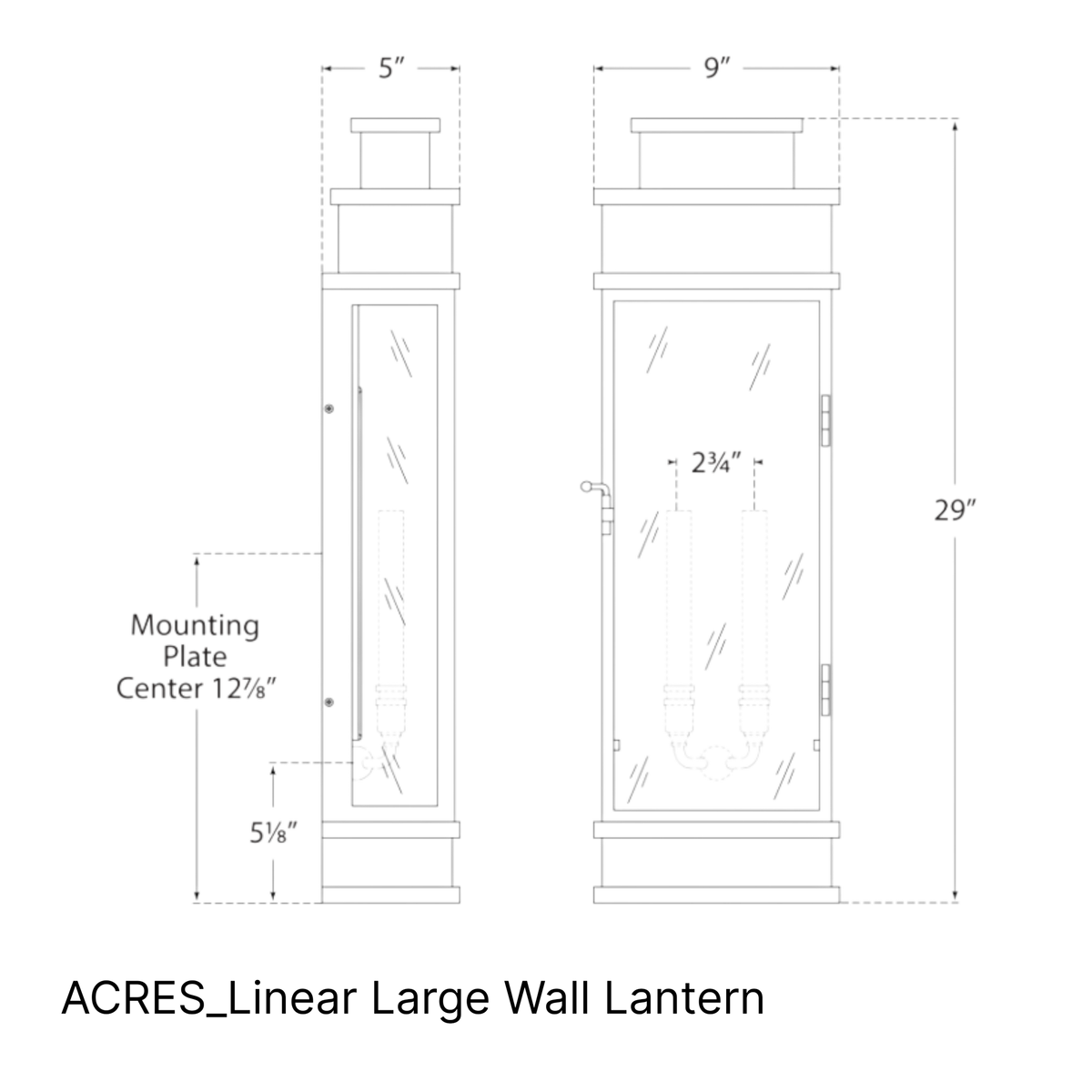 Linear Large Wall Lantern