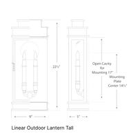 Linear Outdoor Lantern Tall