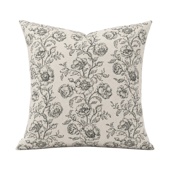 Mabel Pillow Cover - Charcoal