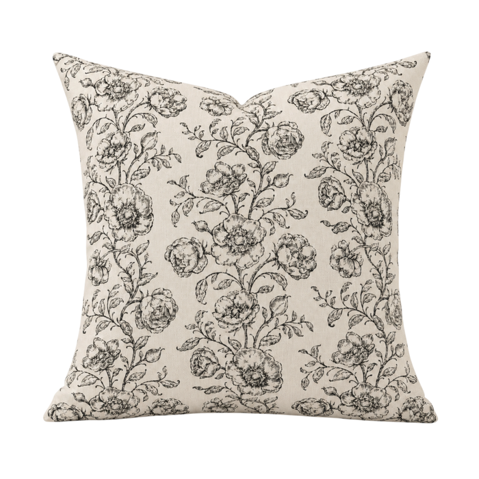 Mabel Pillow Cover - Charcoal