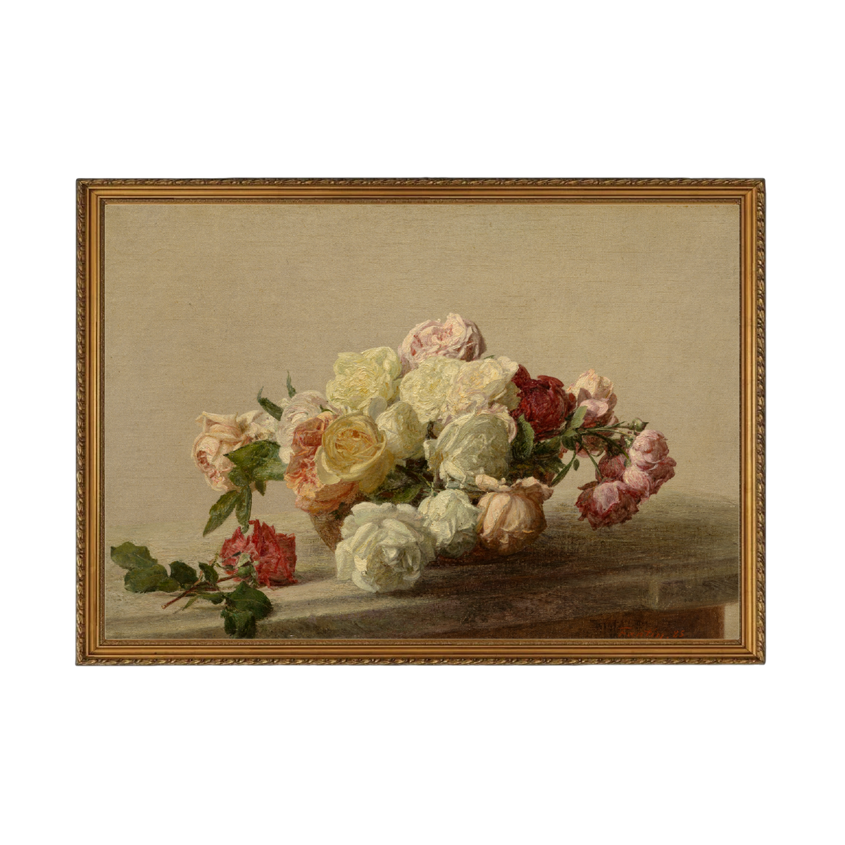 Olden Year Roses - Unframed Art Print