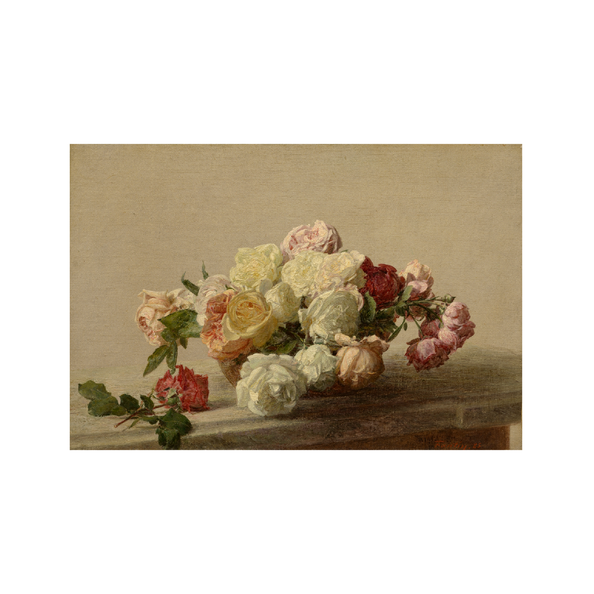 Olden Year Roses - Unframed Art Print