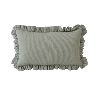 Sallie Ruffled Pillow Cover - Green