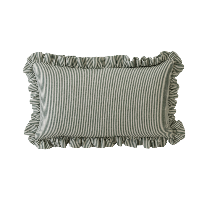 Sallie Ruffled Pillow Cover - Green