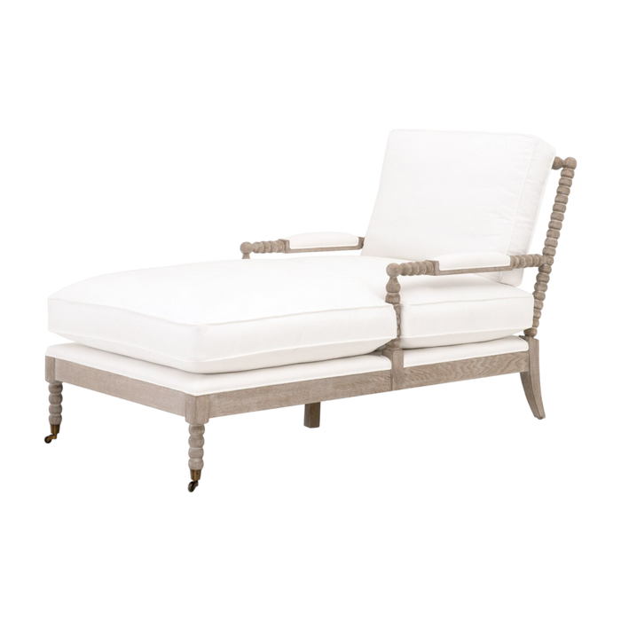 Rouleau Chaise Lounge - White