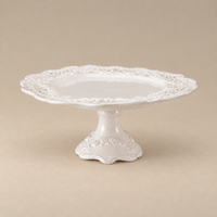 Ruffle & Lace Pedestal Platter