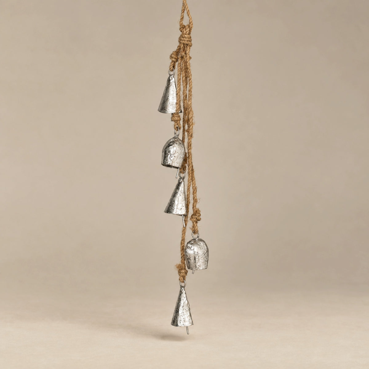 Silver Bells Jute Garland