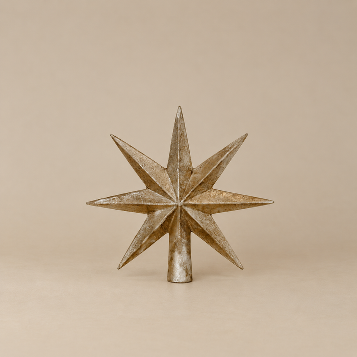 Silver Seven-Point Star Tree Topper