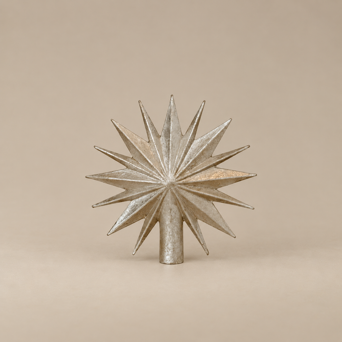 Silver Starburst Tree Topper