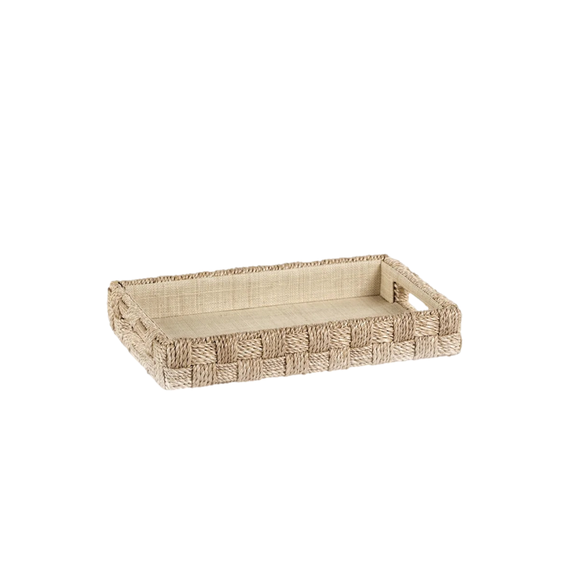 Small Abaca Rope Rectangular Tray