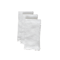 Snowfall White Linen Napkin