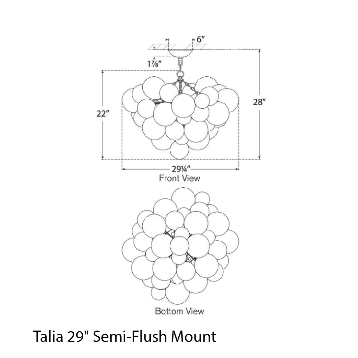 Talia Semi-Flush Mount