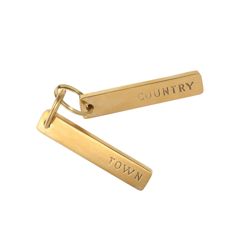 Town & Country Brass Key Chain