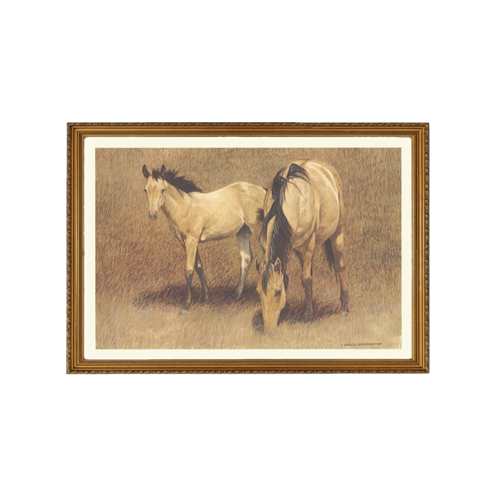 Twin Horses - Unframed Art Print