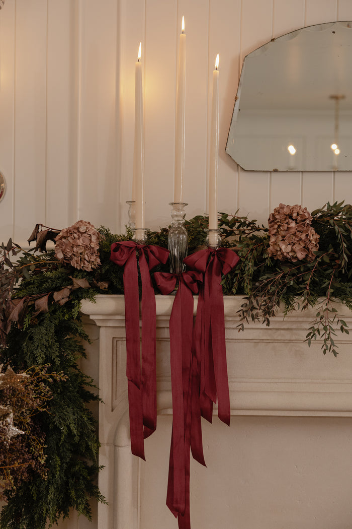 Hand-Dyed Silk Ribbon - Holly Red