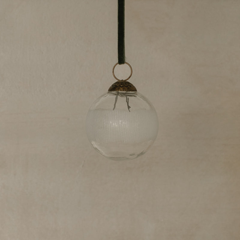 Ernie Etched Glass Ornament - Ball