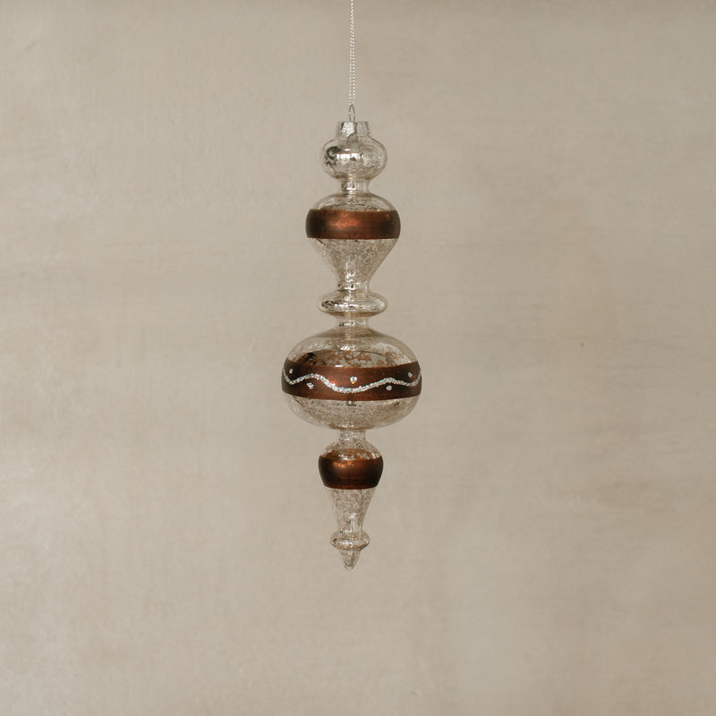 European Spindle Glass Ornament