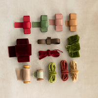 Frayed Velvet Ribbon - Evergreen