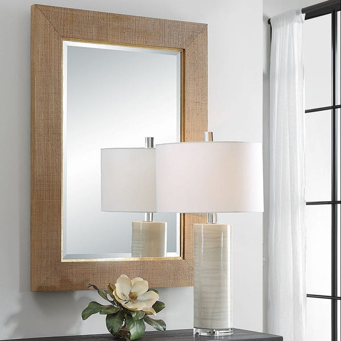 Leon Grasscloth Mirror