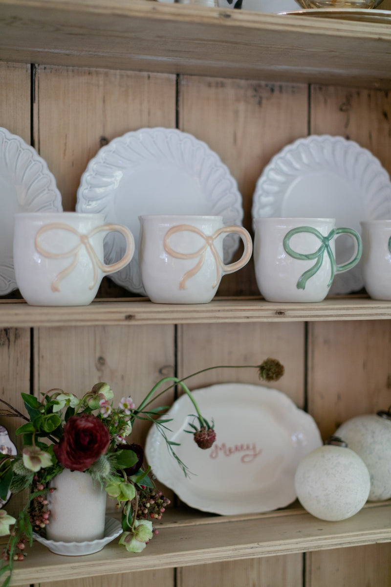 Holiday Ribbon Mugs