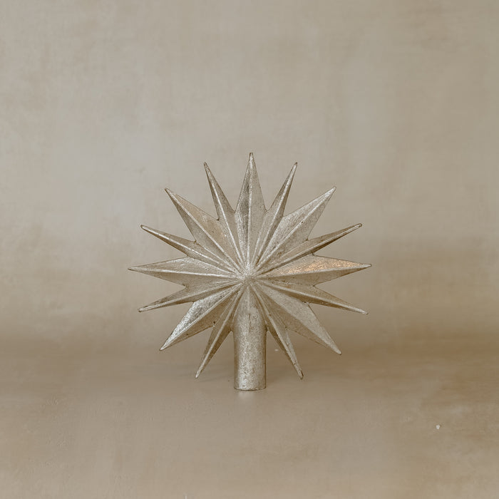 Silver Starburst Tree Topper