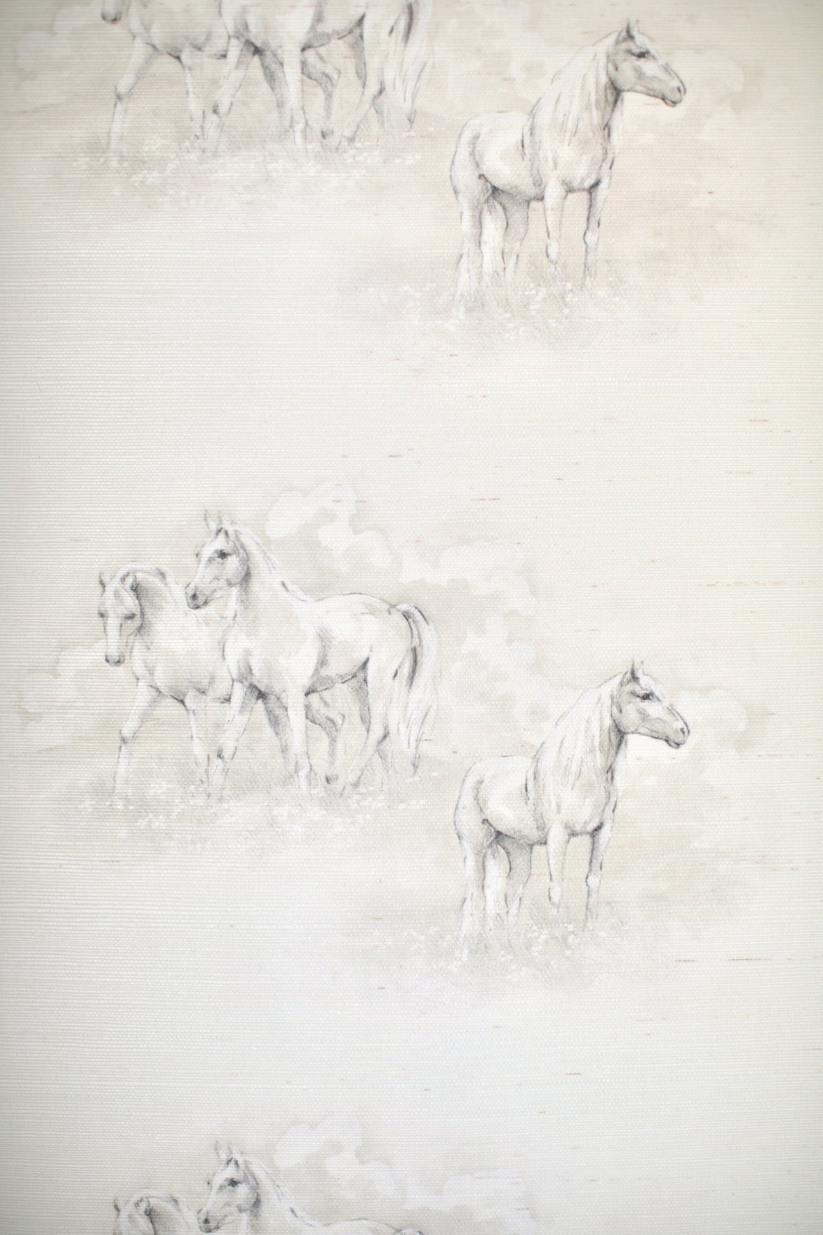 MH Wallpaper - Wild Horses in Grasscloth