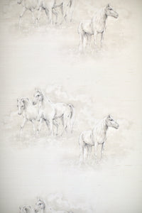 MH Wallpaper - Wild Horses in Grasscloth