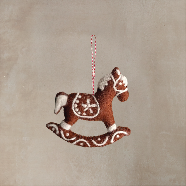 Gingerbread Rocking Horse Ornament