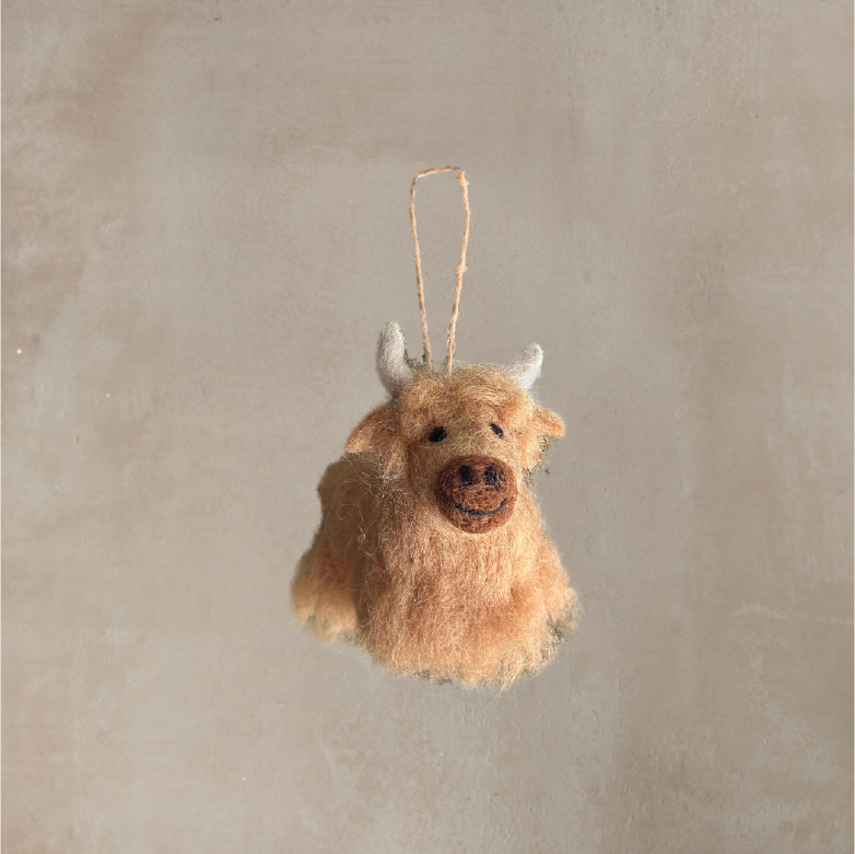 Scottish Highland Cow Ornament
