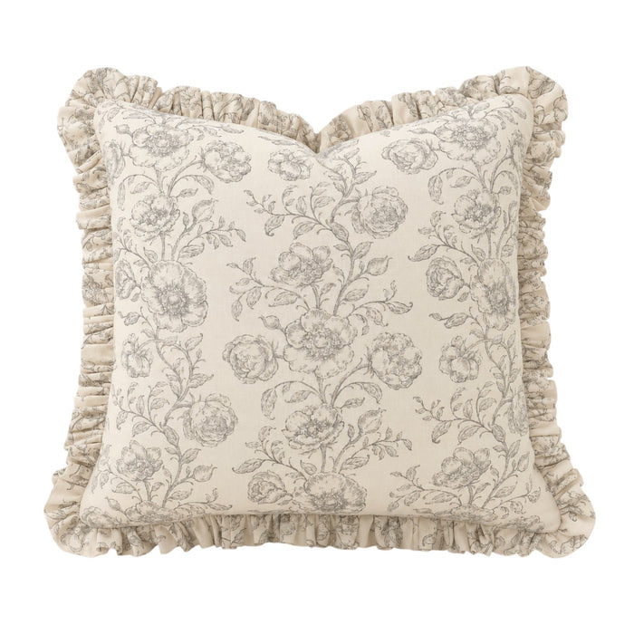 Ruffled Mabel Pillow Cover - French Blue