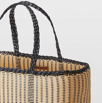 Edge Large Tote - Black + Cream