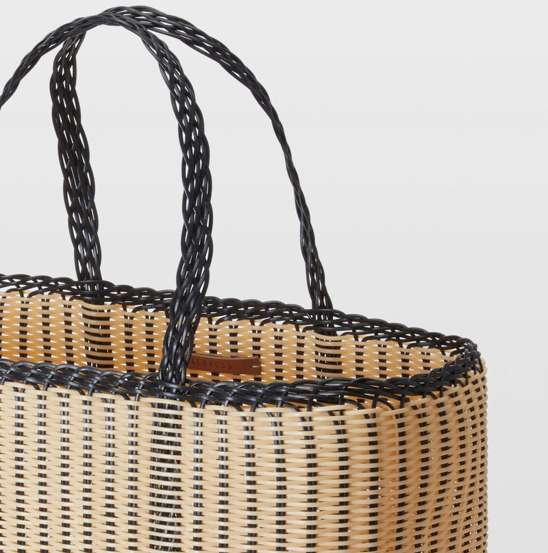 Edge Large Tote - Black + Cream