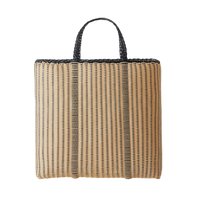 Edge Large Tote - Black + Cream