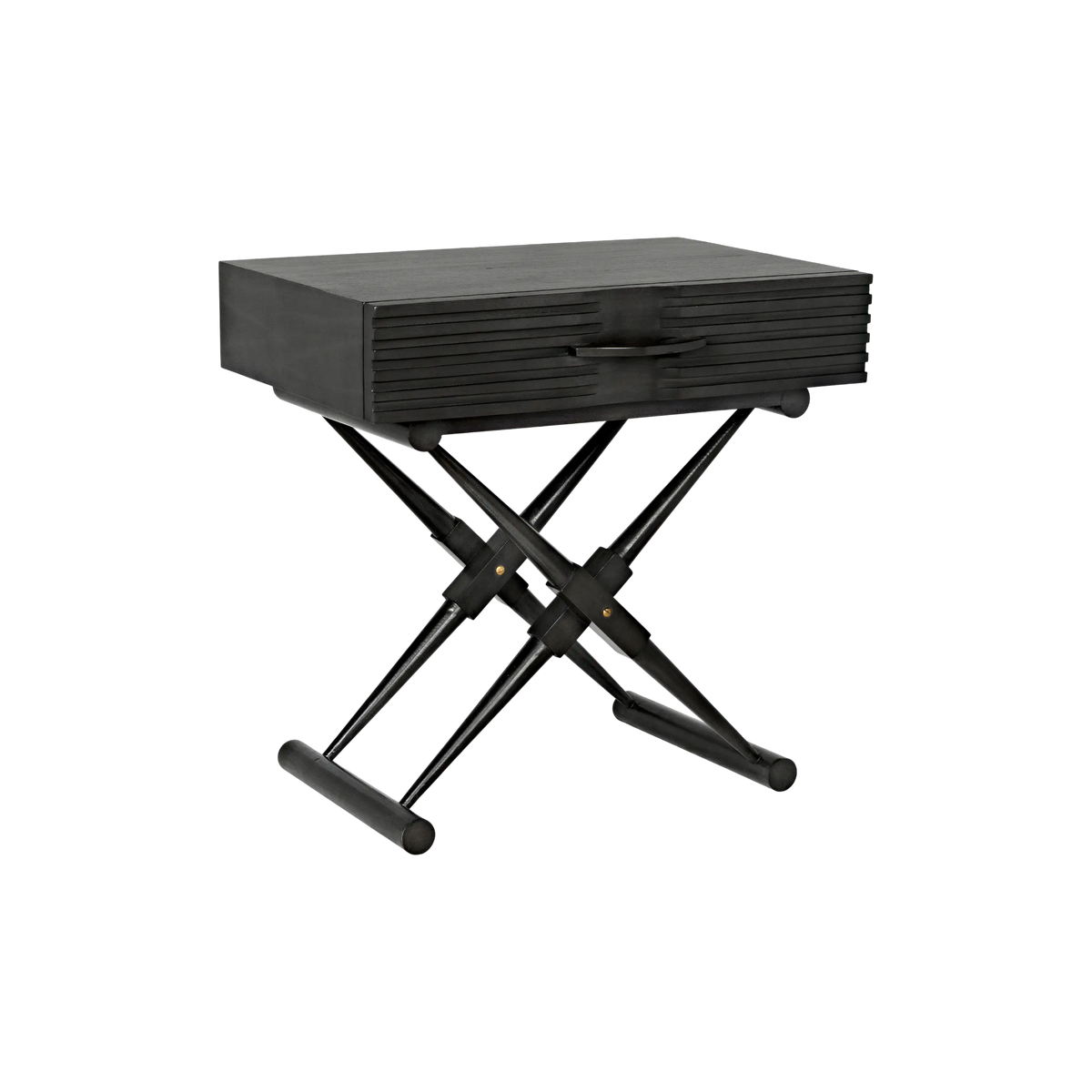 Zanta Nightstand - Pale Black