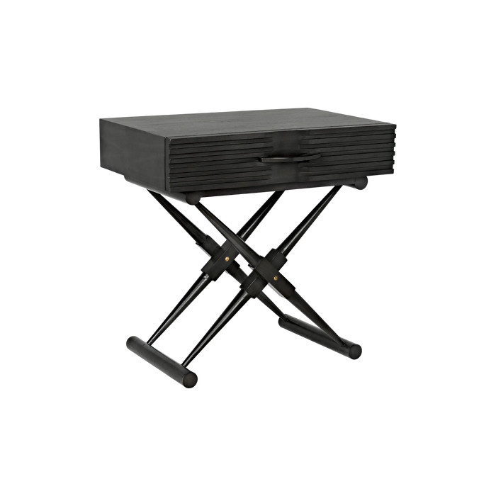 Zanta Nightstand - Pale Black