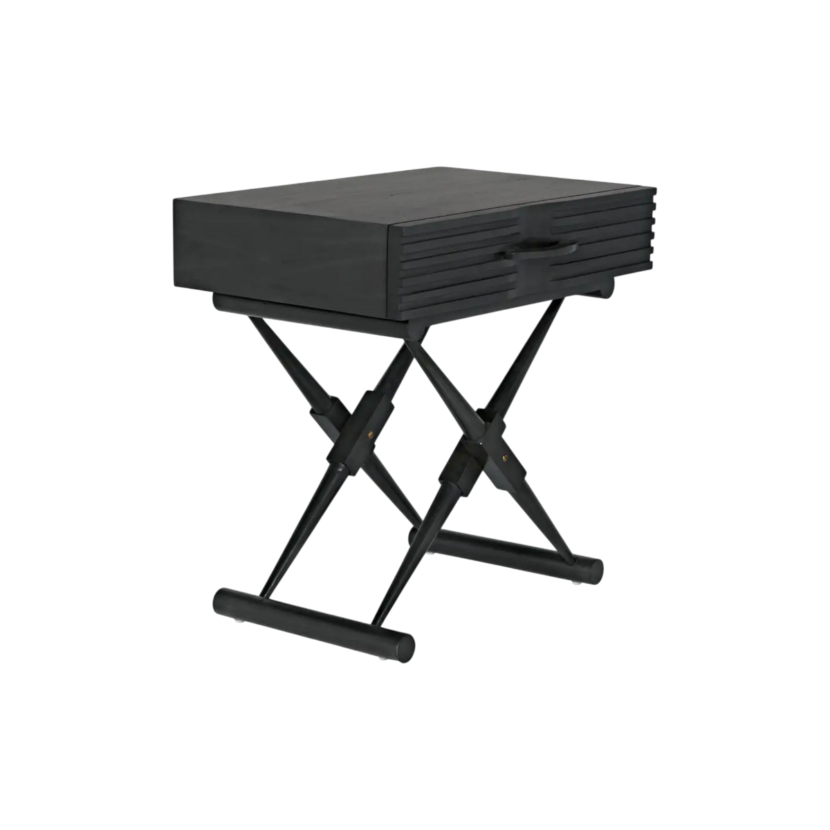 Zanta Nightstand - Pale Black