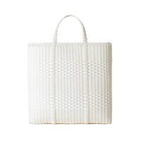 Lace Large Tote - Greyish-White