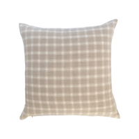 William Check Pillow Cover - Taupe - 22" x 22"