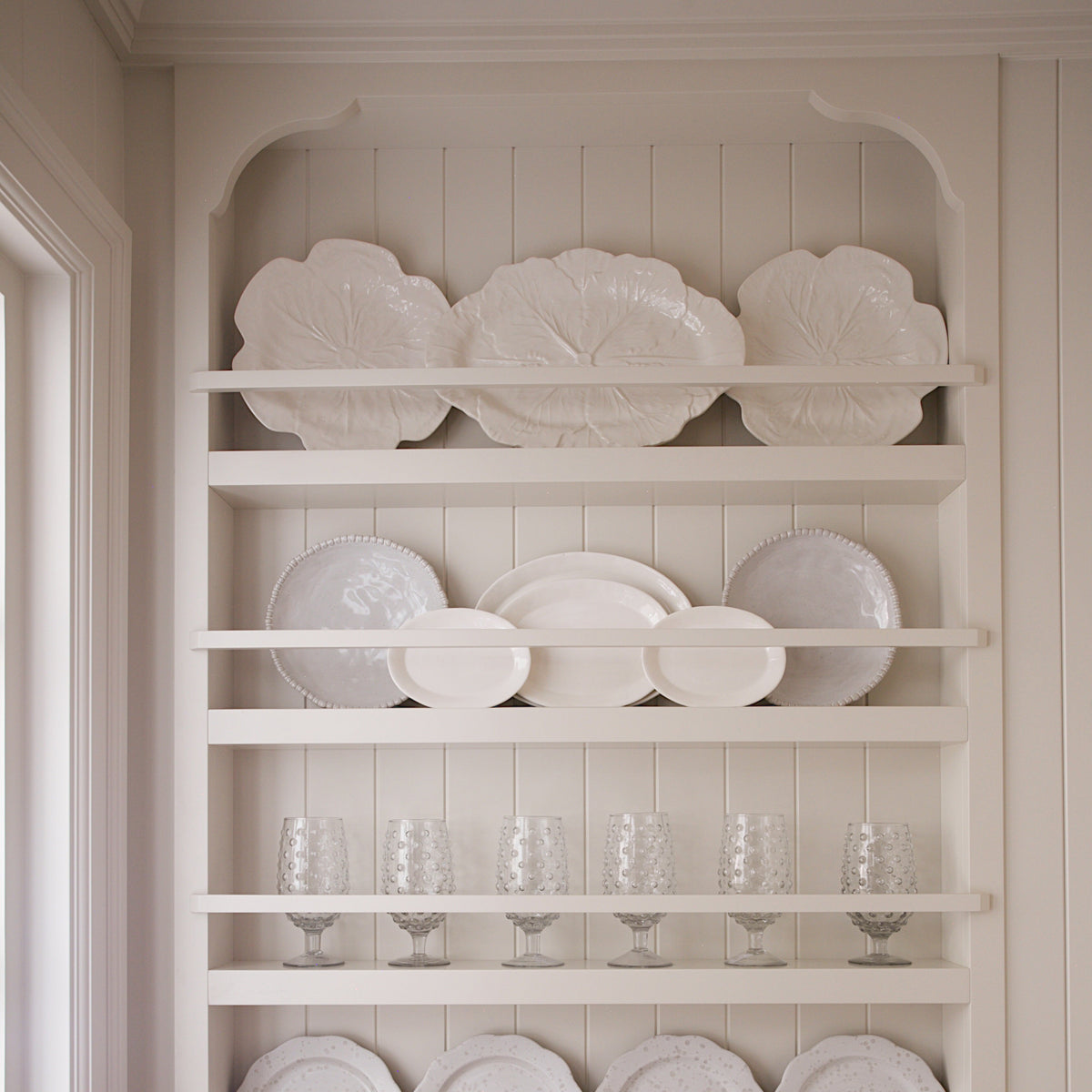 Cabbage Oval Platter - White