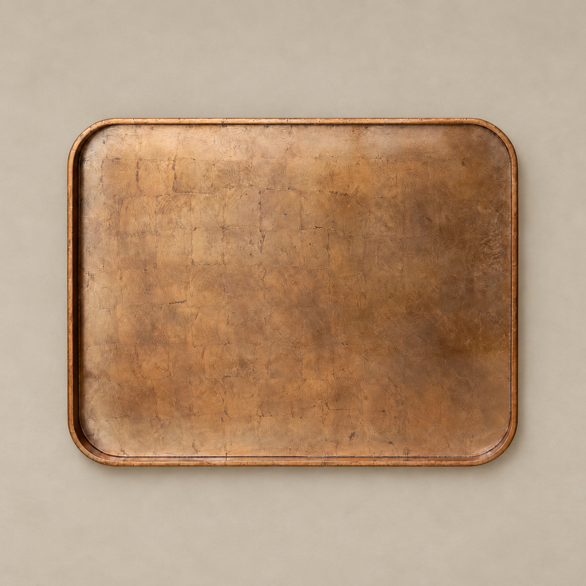 Levi Lacquered Tray - Copper Foil