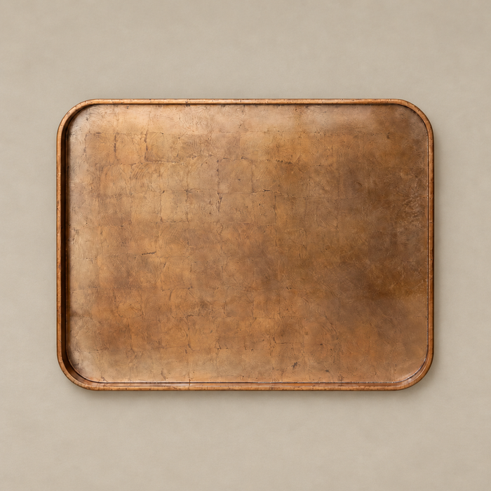Levi Lacquered Tray - Copper Foil