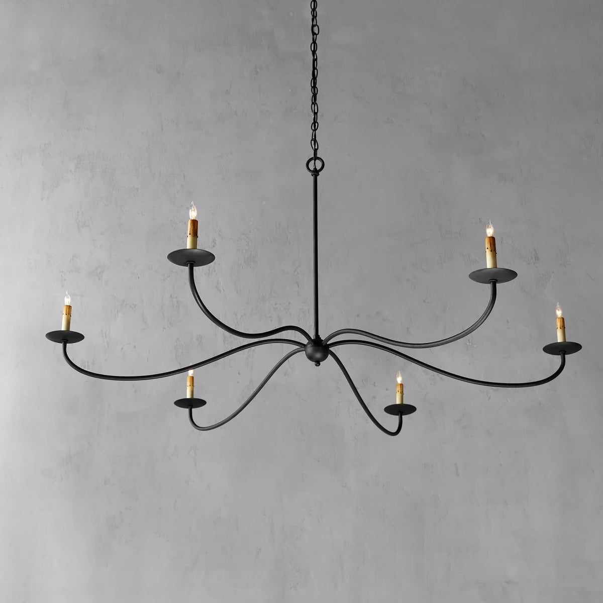Saxon Large Black Chandelier