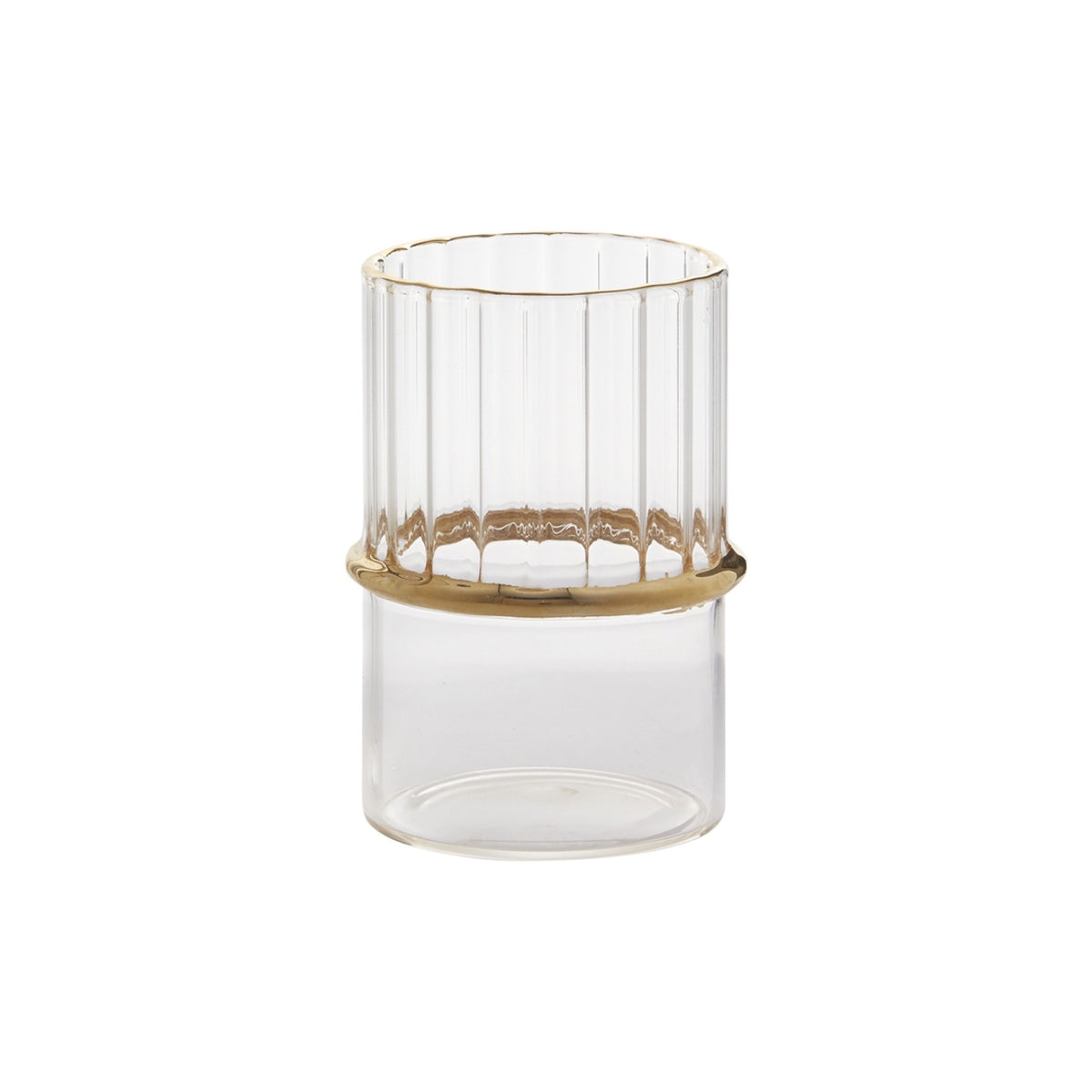 Brass Ring Glass Votive