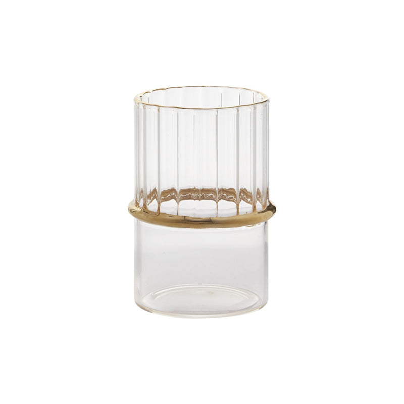 Brass Ring Glass Votive