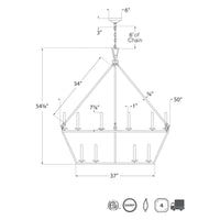 Darlana Extra Large Two-Tier Chandelier